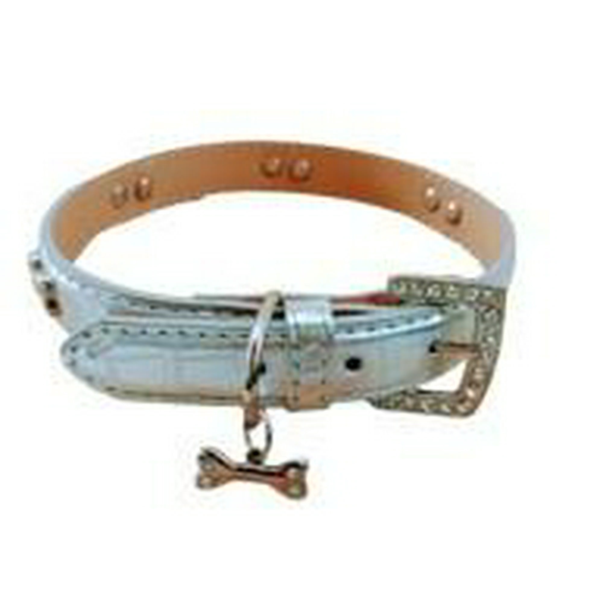 Genérico - Collar Para Perros O Gatos Hueso Plata M