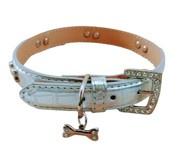 Genérico - Collar Para Perros O Gatos Hueso Plata M