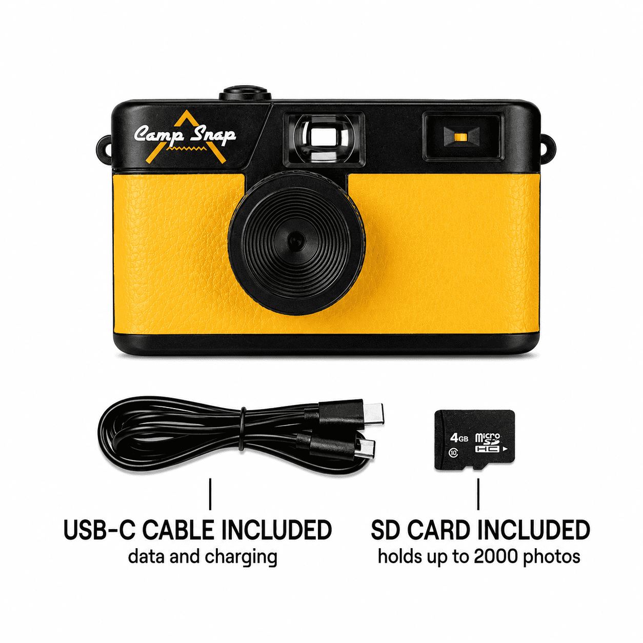 Camsnap - Cámara Campsnap 8mp | Estilo Vintage | 2000 Fotos | Recargable Usb-c | Fácil De Usar