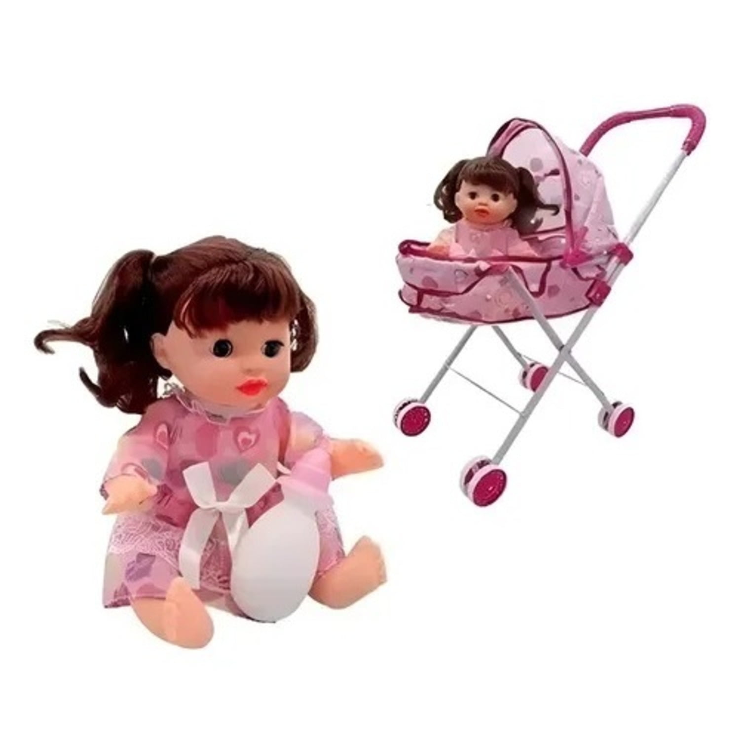 Genérico - Coche Cuna Con Muñeca