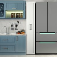 M&Ms - White,Large, Slim Storage Cart, Kitchen Rolling Cart, Narrow Storage Cabinet With Handle & Wheels, Wood Spice Rack Next To Fridge, Pantry Shelf For Kitchen, Small Spaces