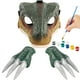 thumbnail image 1 of Disfraz de dinosaurio PaleyFer, máscara de dinosaurio de plástico duro con garras, de 3 a 5 a 7 años, 1 of 3