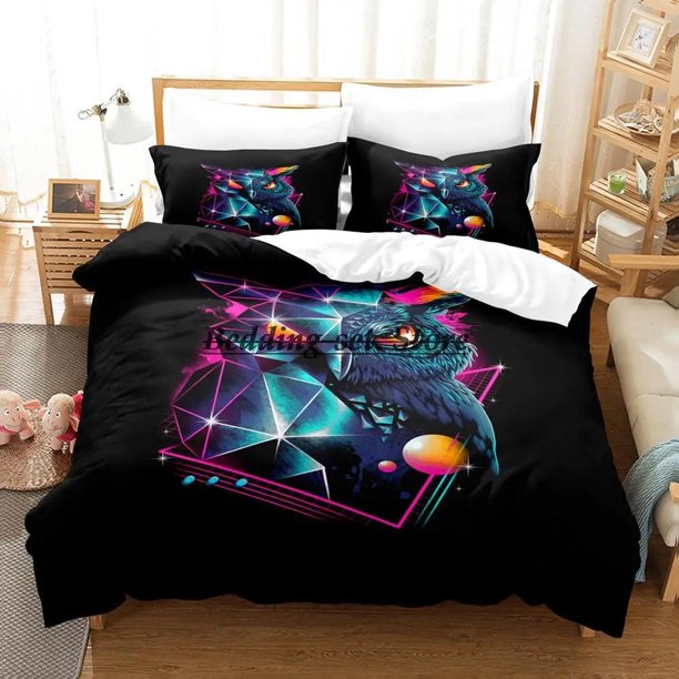 2023 Anime owl Bedding Set Single Twin Full Queen King Size Bed Set Aldult Kid Bedroom Duvetcover Sets 3D Print Bed Sheet Set