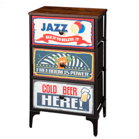 Velador Cajonera 3 Cajones Decorados Carry All® Línea Vintage