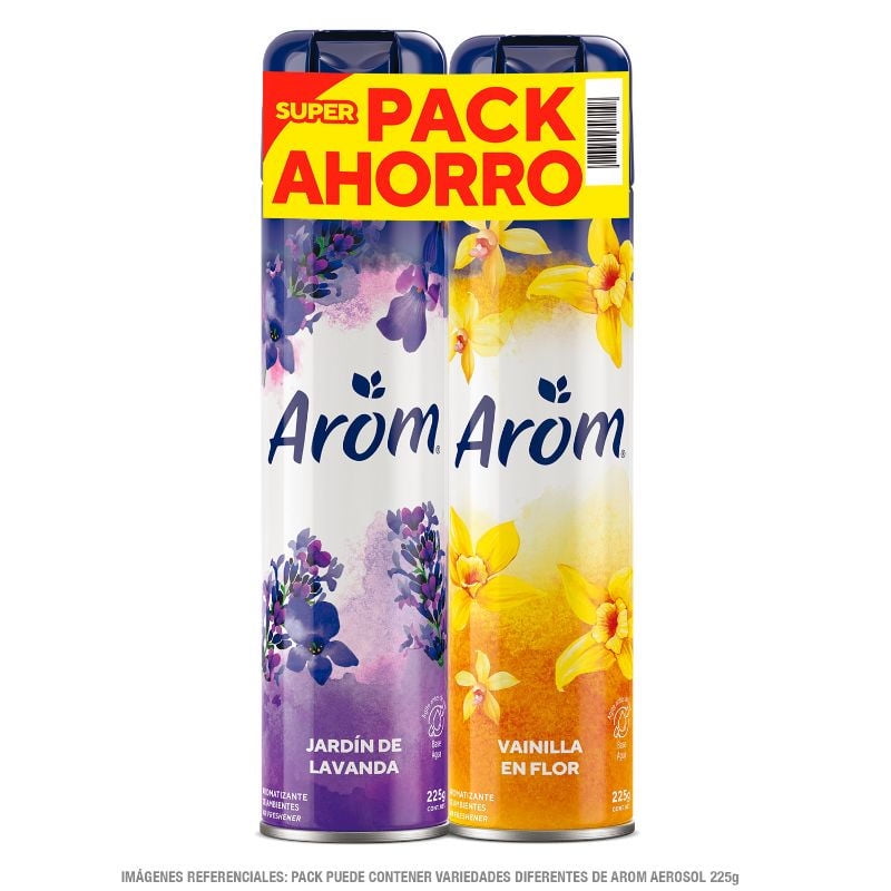 Aromatizante Ambiental Lavanda Y Vainilla Pack 2 Aerosol Lata