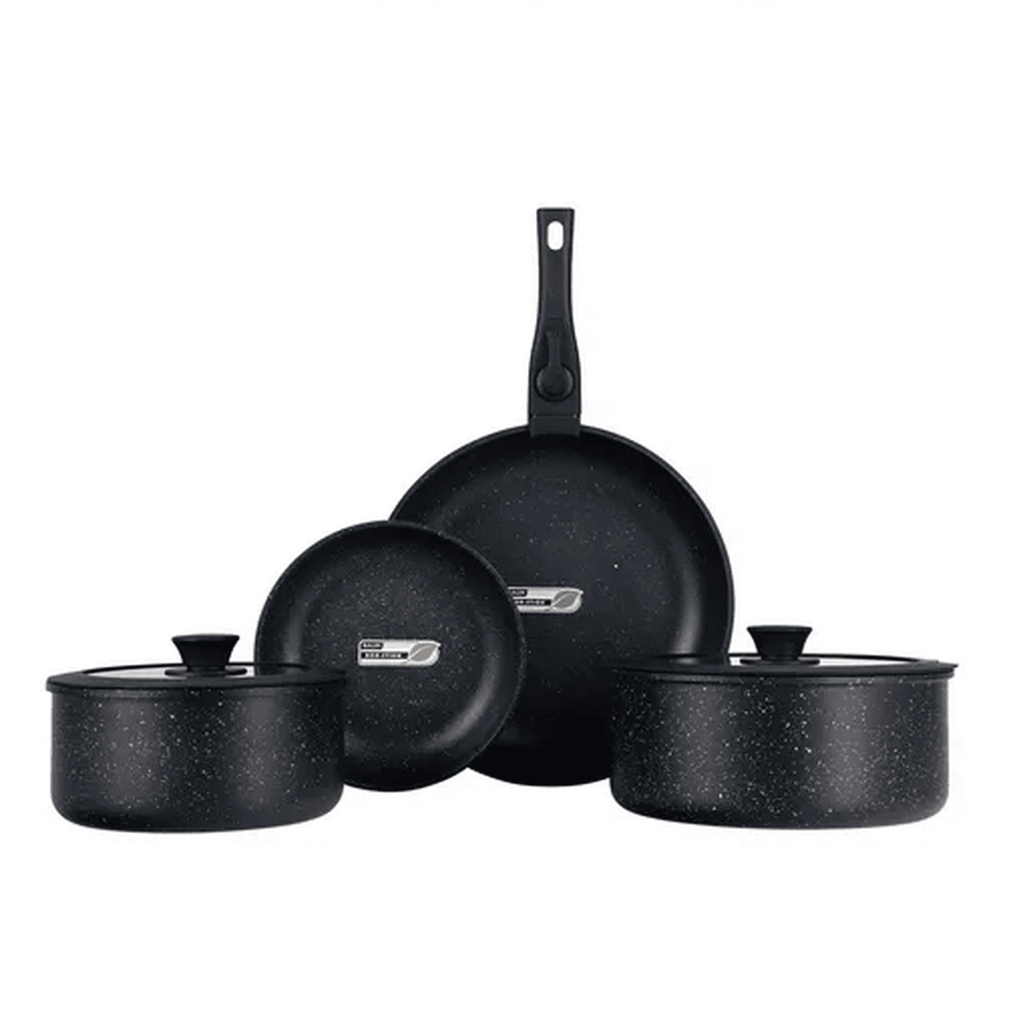 Genérico - Bateria De Cocina Ceramica Baum 6 Piezas Color Negro
