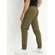 thumbnail image 3 of Pantalón Jogger Twill Frente Plano Oliva Oscuro, 3 of 4