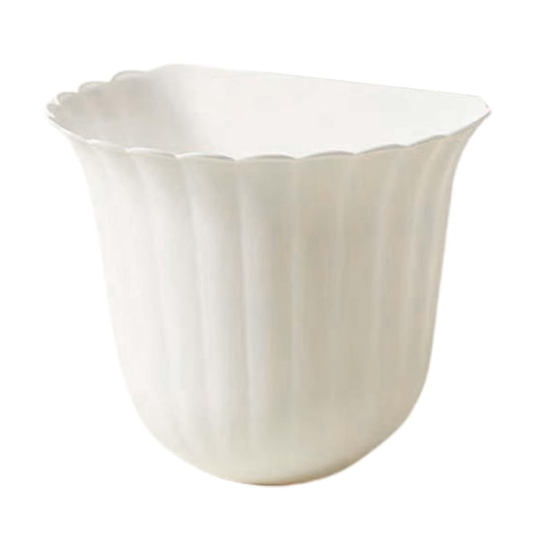 Bote de basura de escritorio, Bote de basura de escritorio de oficina, Macetas, Cesto de basura, Cubo organizador de escritorio, Soporte para utensili Blanco