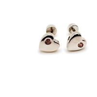 Tiana Joyas - Aros De Corazón Con Circón De Plata 925