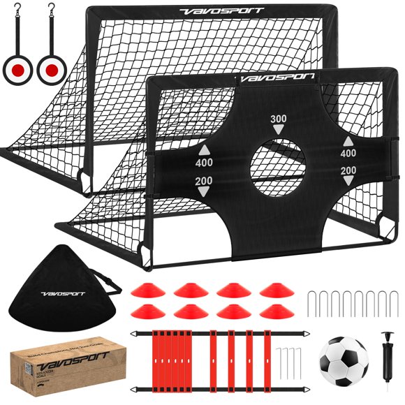 Porterías de Fútbol VAVOSPORT 122 × 91 cm Pack de 2 Pop‑Up