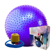 Linea Sport - Pelota Erizo De Pilates 65 Cm Con Inflador Para Ejercicio Funcional