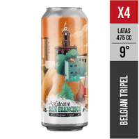 Anfiteatro - Pack X04 San Francisco, 9° (Belgian Tripel) - Cerveza Artesanal Valparaiso - 475 Ml
