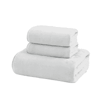 Genérico - Set 3 Toallas Cara, Manos Y Cuerpo Color Blanco Liso