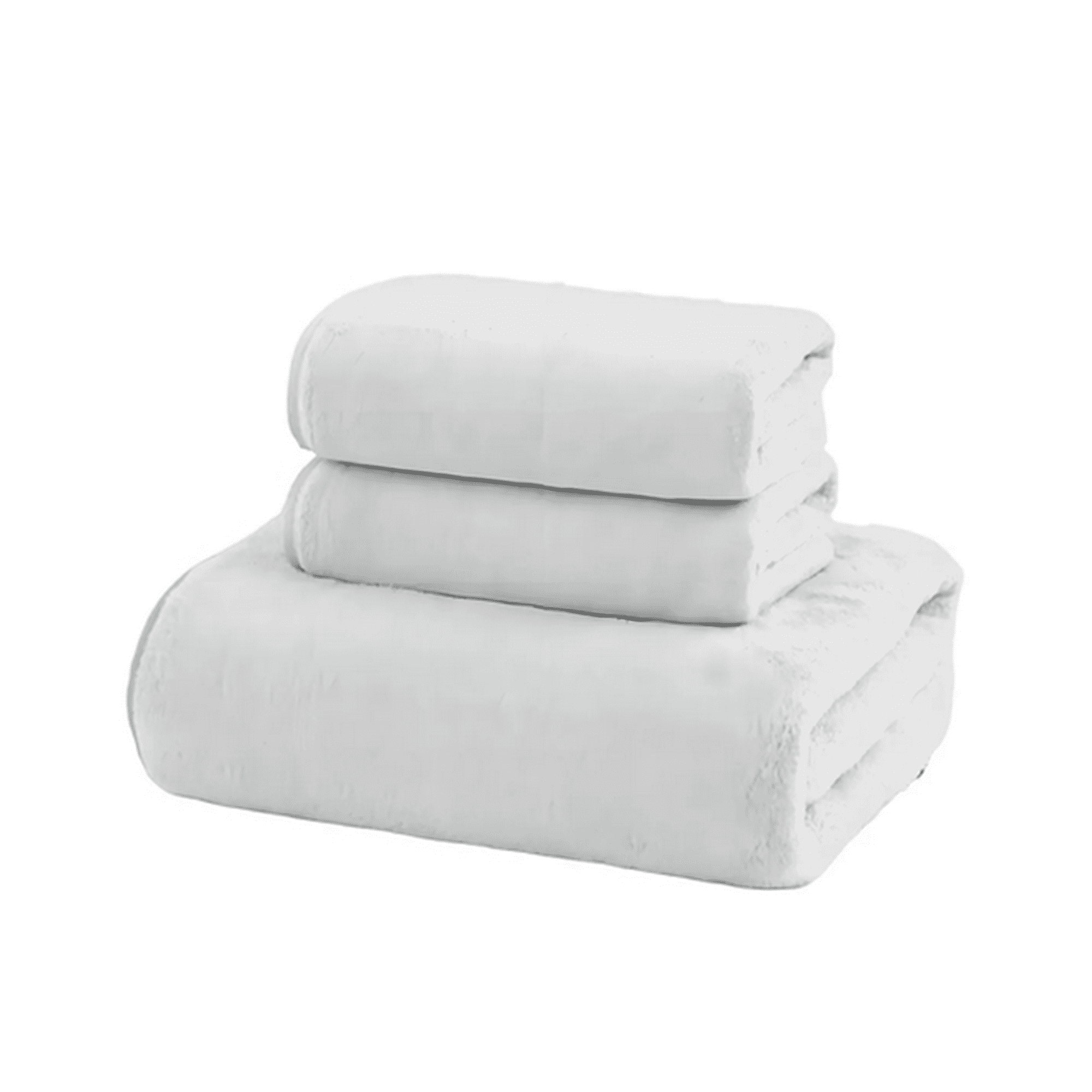 Genérico - Set 3 Toallas Cara, Manos Y Cuerpo Color Blanco Liso