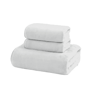 Genérico - Set 3 Toallas Cara, Manos Y Cuerpo Color Blanco Liso