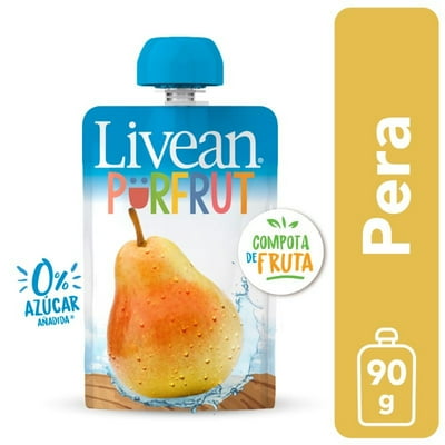 Pouch Compota Pura Fruta Pera 90 G Livean