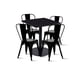 thumbnail image 1 of Mesa restaurant 70x70 Tubo Metal cubierta MDF + 4 Sillas Tolix - Negra, 1 of 4