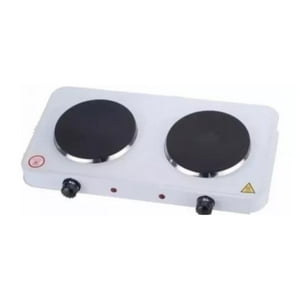 Total Click - Cocina Cocinilla Electrica Encimera 2 Platos 2000W Blanco