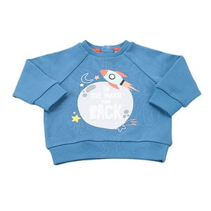 Poleron Bebe Niño Pullover Focal Azul Corona