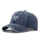 thumbnail image 1 of Vintage-Inspired Heart-Embroidered Baseball Cap with Adjustable Curved Brim, 1 of 5