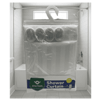 Genérico - Cortina De Ducha Blanca 100% Poliéster Con Tratamiento Impermeable - Incluye Ganchos