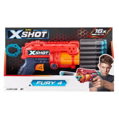 Xshot - Pistola Fury 4 Lanza Dardos X Shot