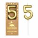 thumbnail image 1 of Vela de cumpleaños número 5 en oro de 7 cm – CAKE CODE, 1 of 6