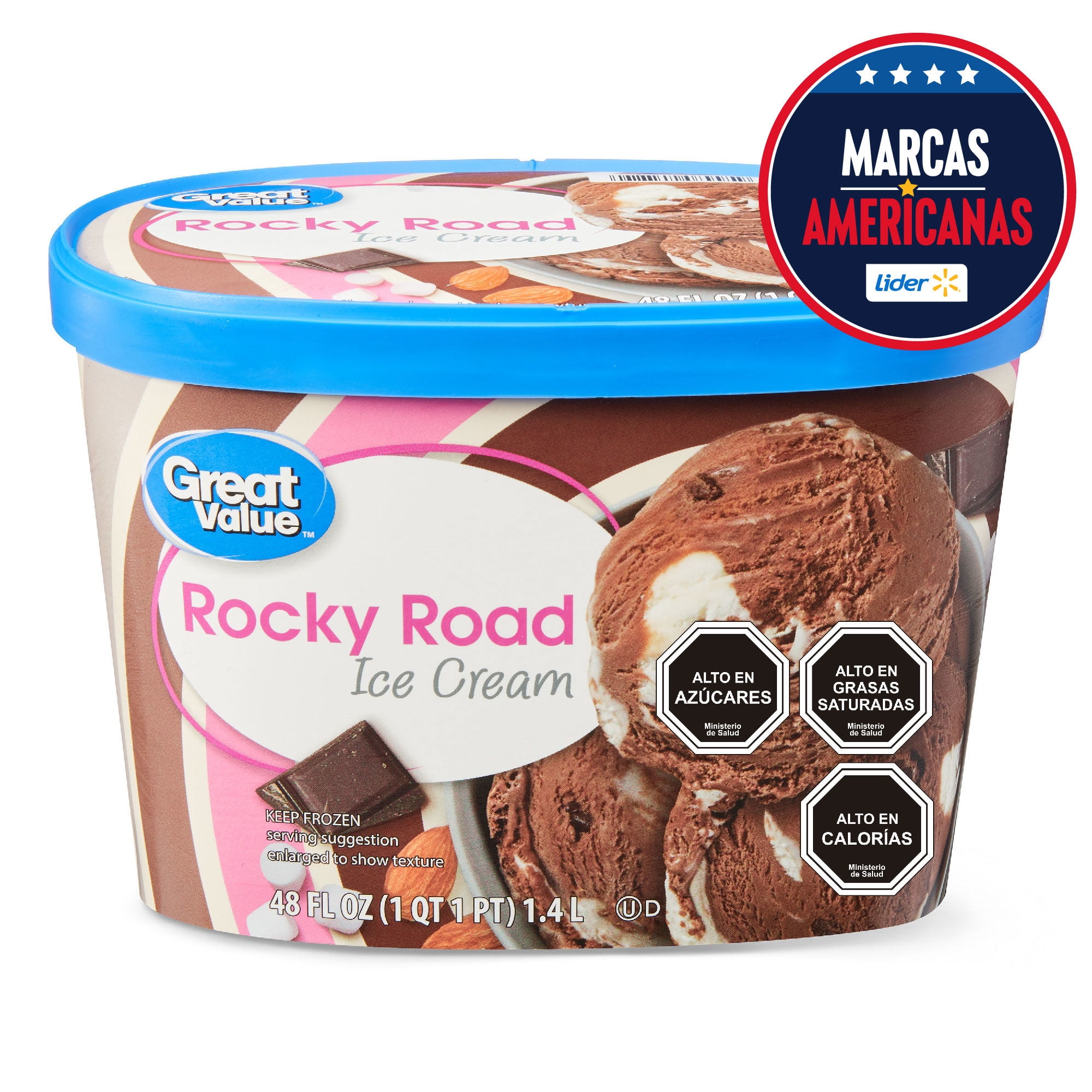 Helado Rocky Road Pote 1,4 L Great Value
