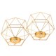 thumbnail image 2 of 2Pcs 3D Geometric Wedding Candlestick Votive Candel Tealight Holder Golden, 2 of 5