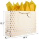 thumbnail image 2 of Bolsas de Regalo Bobobag 41 cm con Lunares Dorados - Pack de 2, 2 of 5
