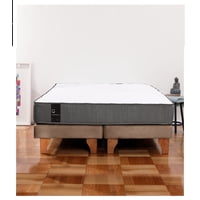 Latam Home - Cama Europea Zen Best 2 Plazas Colchon Resortes Base Divididatela Beige