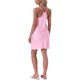 thumbnail image 3 of INSPIRE CHIC Camisón de Satén para Mujer sin Mangas con Espalda Cruzada Vestido de Dormir con Tirantes Ajustables Cuello en U Mini Ropa de Casa M Rosa, 3 of 6
