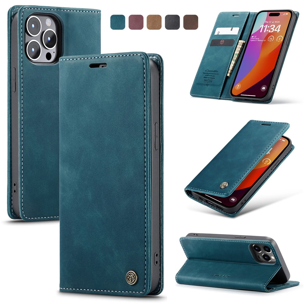 Yeykx - Caseme Funda De Cuero For Iphone 15 Pro, Funda De
