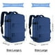 thumbnail image 2 of Mochila de viaje coowoz, tamaño grande, para mujer y hombre, color azul real, 2 of 3