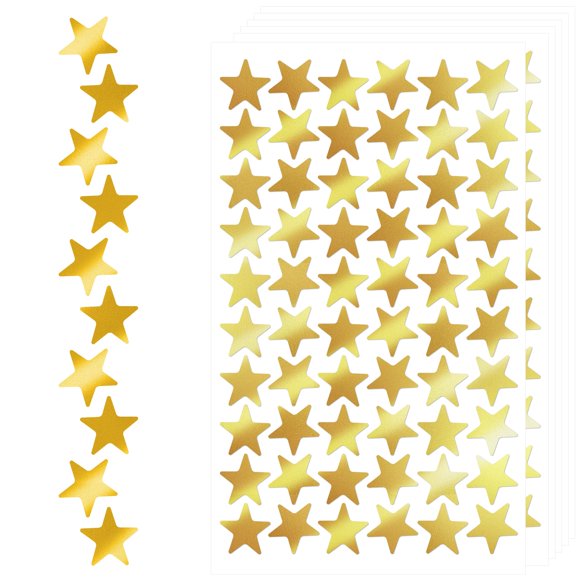 Pegatinas de Estrellas Alhaozz 1,5 cm Doradas Holográficas 1200 uds