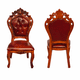 thumbnail image 2 of Pack x2 Sillas de Comedor Praga con Asiento de Cuero Tallada en las Patas y Respaldo Diseño Capitoné De Madera Americana, 2 of 2