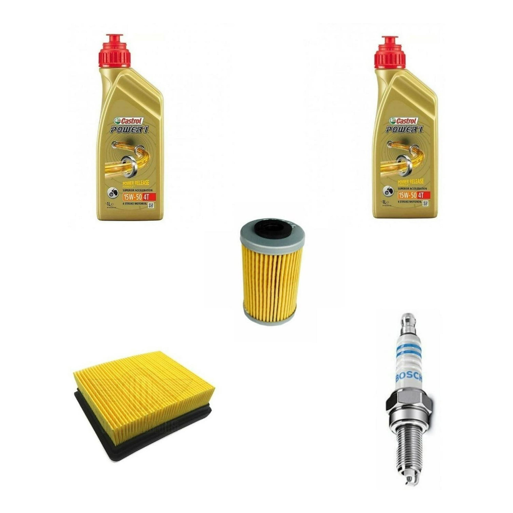 Castrol - Kit De Mantencion Ktm Duke 250 Ng / Filtros + Bujia + Aceite