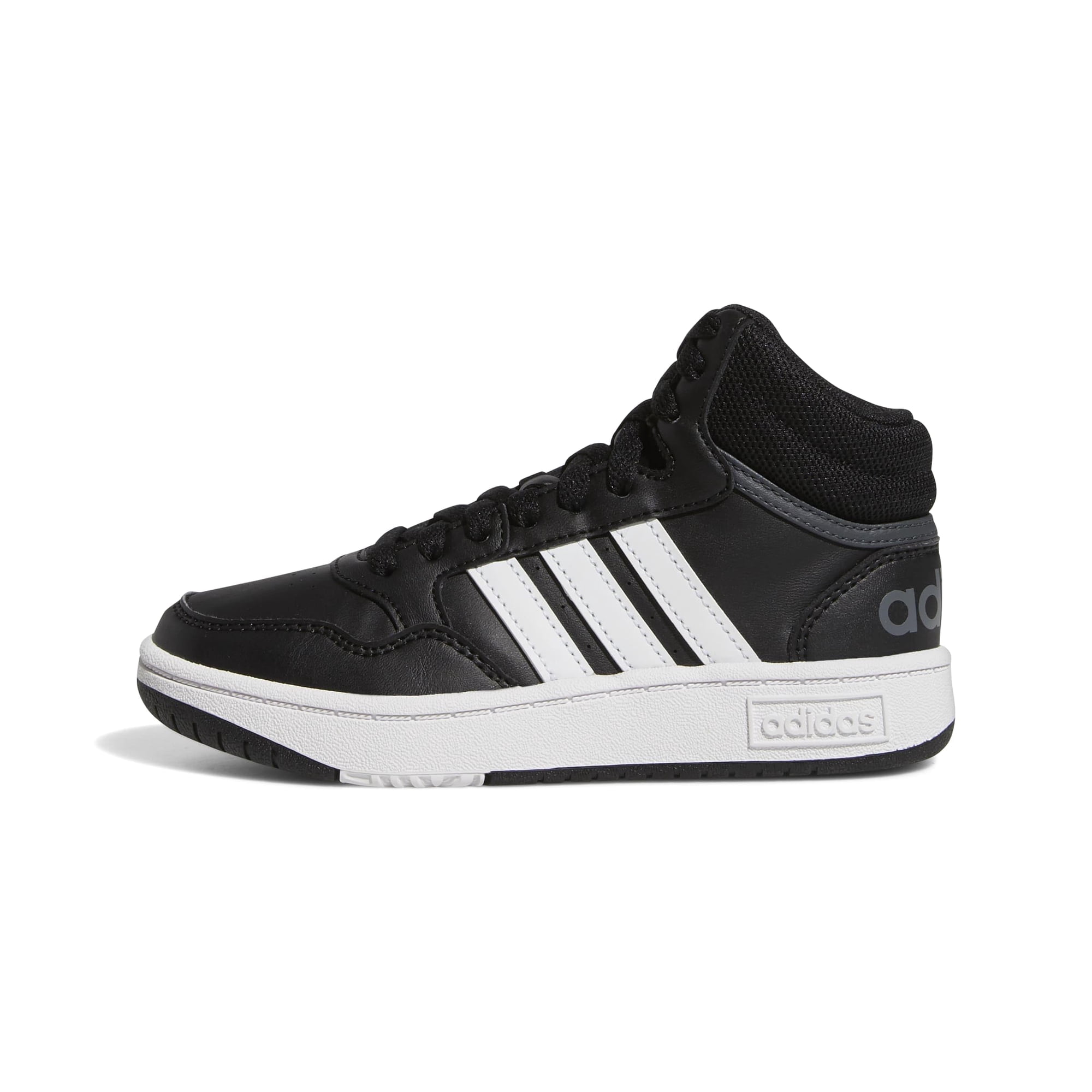 Zapatillas De Baloncesto Adidas Hoops 3.0 Unisex Para Niños En Blanco Y Negro