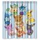 thumbnail image 1 of Cortina de ducha de Pokémon Pocket Monster Eevee, juego de cortina de baño con ganchos, tamaño 66 x 72 pulgadas, 1 of 3