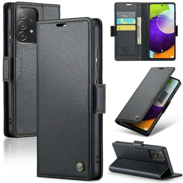 CaseMe tipo cartera Samsung Galaxy A52S 5G con cierre magnético, RFID, tarjetero, soporte, carga inalámbrica