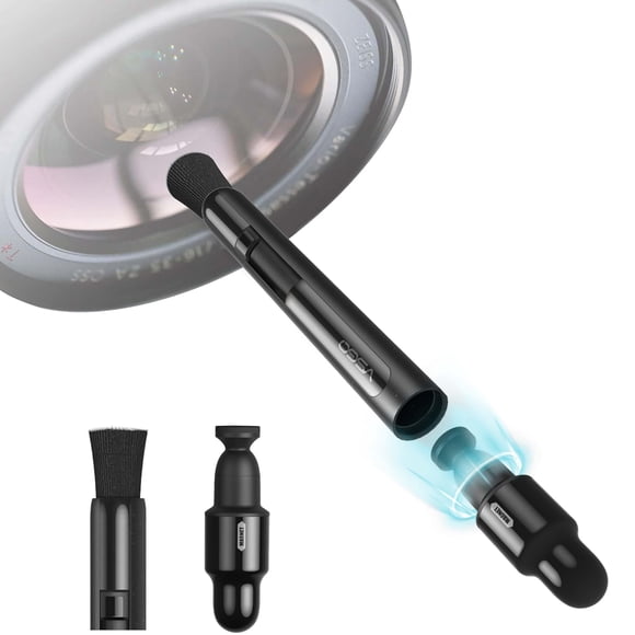 Lápiz limpiador de lentes VSGO V-P03E con interruptor de alimentación para cámara