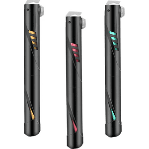 Genérico - Mini Bombin De Mano Liviano Pvc-Aluminio 120 Psi Con Soporte Color Negro Y Azul