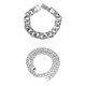 thumbnail image 2 of 2x Cadena Cubana Luxury Bling Long Heavy Paved Rhinestones Strong Party Men, 2 of 5
