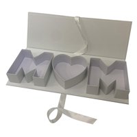 Bothyi - Mamá Carta En Forma De Caja De Flores Vacía Día De La Madre Para Celebraciones Aniversario Blanco