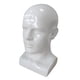 thumbnail image 3 of Cabeza De Maniquí Para Hombre, Accesorio De Soporte De Exhibición De PVC Para Exhibición De Salón, Blanco Brillante, 3 of 5