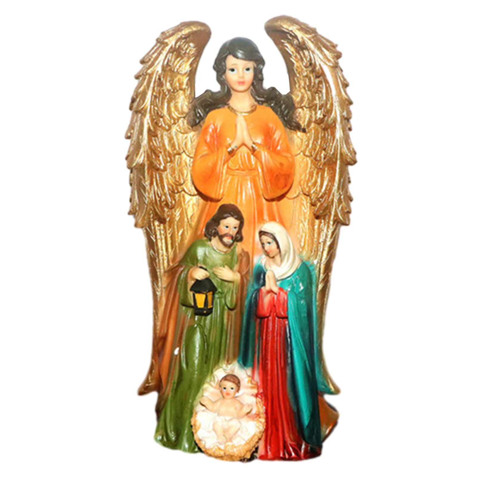 Magideal - Conjunto De Figuritas De Pesebre Para Belén, Accesorios De Estatua De Jesús, Regalos Cristianos Tradicionales Católicos, Figuras De Adornos Navideños