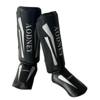 Magideal - Espinilleras Para Kickboxing Protección Para Espinillas Equipo De Protección Equipo De Entrenamiento Almohadillas De Protección Para El Empeine De Las M Negro