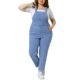 thumbnail image 1 of Agnes Orinda Mono de Verano de Mezclilla con Tirantes Ajustables para Mujer de Talla Grande 2X Azul Claro, 1 of 6