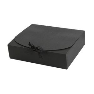 Magideal - Caja De Regalo Con Tapa, Caja De Regalo Para Dama De Honor, Caja De Regalo De Papel Rectangular Para Baby Shower, Día De San Valentín, Día De La Madre Negro