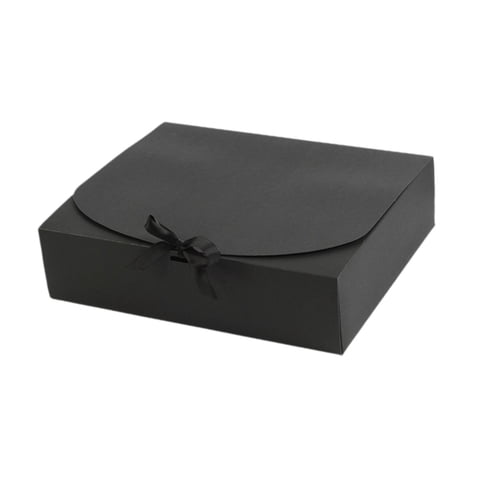 Magideal - Caja De Regalo Con Tapa, Caja De Regalo Para Dama De Honor, Caja De Regalo De Papel Rectangular Para Baby Shower, Día De San Valentín, Día De La Madre Negro